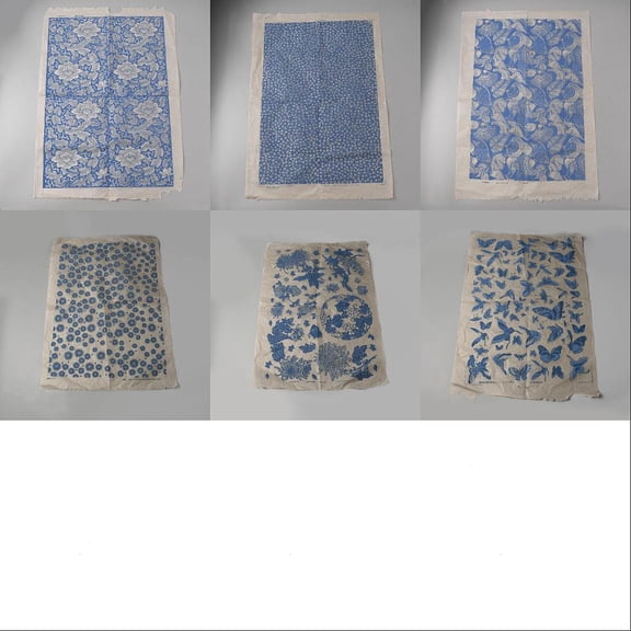 6 Sheets 6 Style Flower/Shell/Butterfly Pattern Paper Ceramic Decals Pottery Ceramics Clay Transfer Paper Underglaze Flower Paper