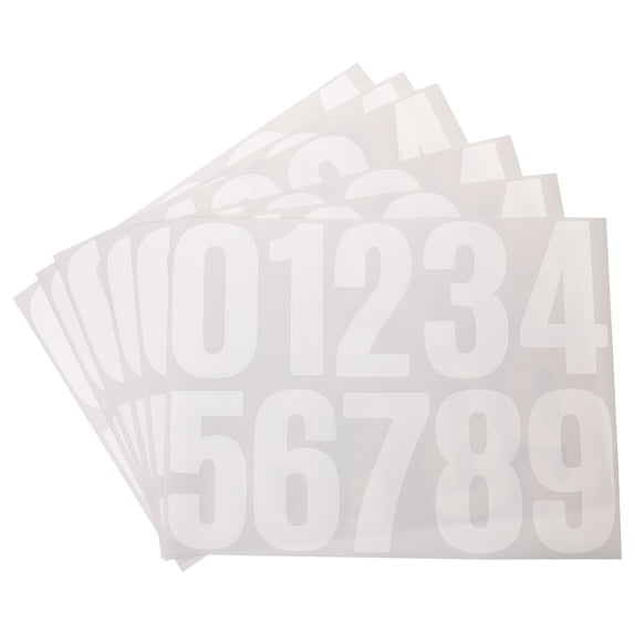DEEPCRAFF White Adhesive Number Stickers for Outdoor Address Signs and ...