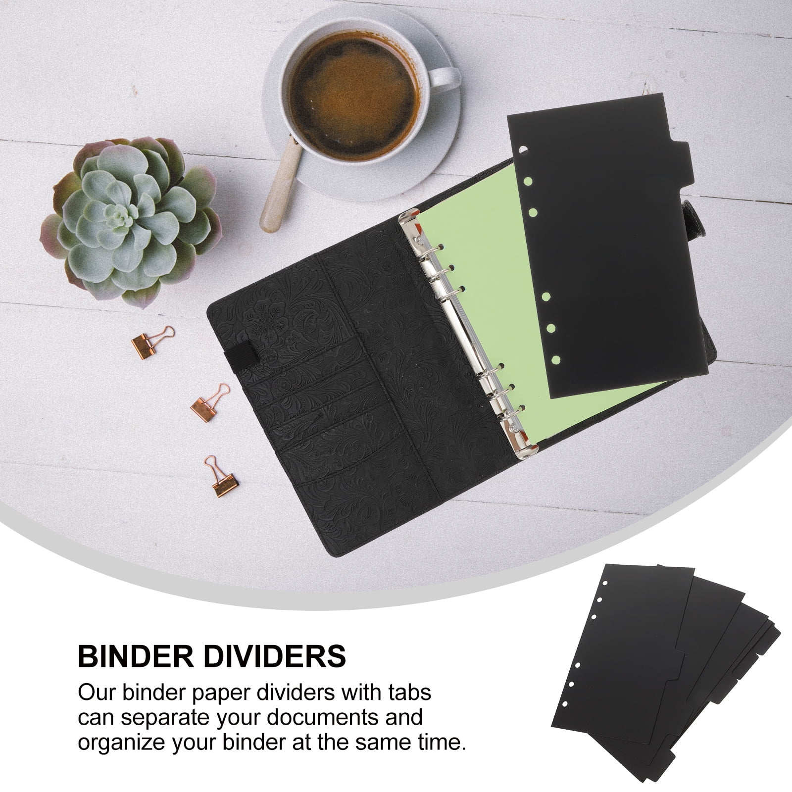 6 Sheets Binder Dividers Binder Notebook Indexing Page Notebook Page