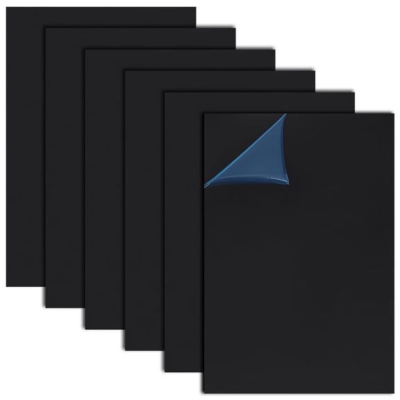6 Sheets Black Plastic Sheet 11.8x7.9 Inch Plastic Plates 0.5mm Thick Hard Plastic Sheet Polystyrene Flexible Plastic Board Sheet