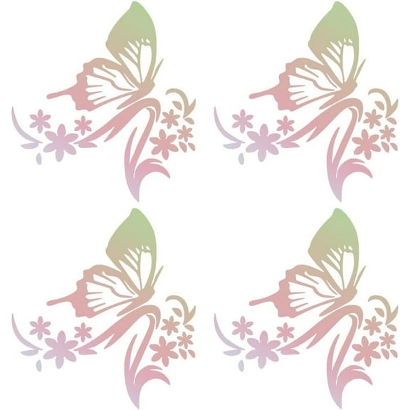 6 Sheets Butterfly Car Decal Set Car Rearview Mirror Stickers Reflective Decals Vinyl Waterproof Sticker Women Car Stickers for Auto Truck SUV Wall Art Laptop Colorful Colorful