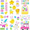 thumbnail image 1 of Easter Gel Window Clings Stickers 6 Sheets For Glass Decor With Bunny Eggs Basket Gnome Designs, 1 of 7