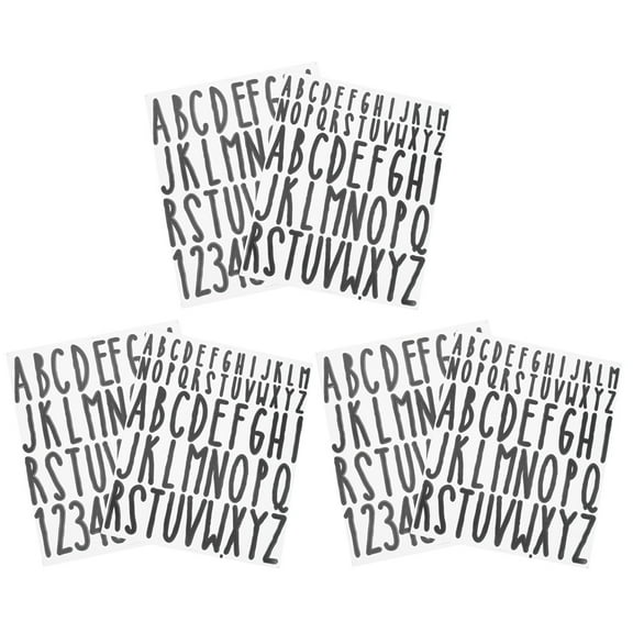 6 Sheets Emblems Stickers Letter for Car Vinyl Mailbox Numbers Adhesive Letters Outdoor Removable