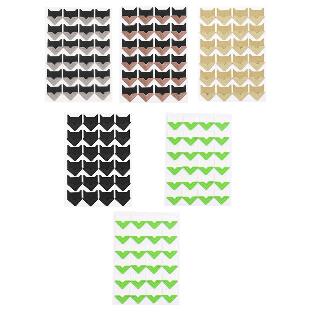 Koolleo 6 Sheets Photo Corner Stickers Self Adhesive Scrapbook Corners