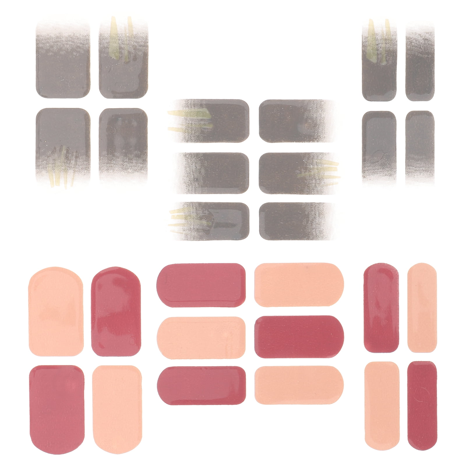 6 Sheets Fakes Nails Nail Stickers False Nails Self adhesive Nail