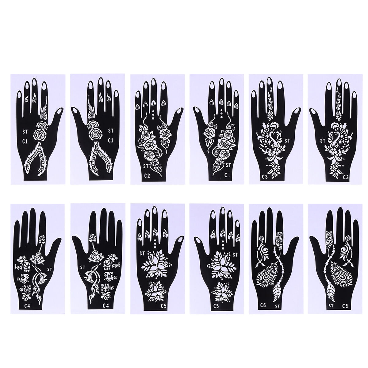 6 Sheets Hand Tattoo Template Tattoos Stencil Stickers Kids Drawing 6 Sheets Hand Tattoo Template Tattoos Stencil Stickers Kids Drawing