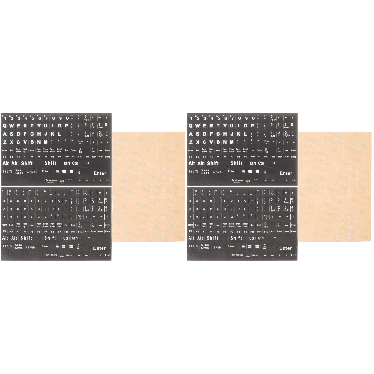 6 Sheets Keyboard Sticker English Keyboard Letter Sticker Keyboard