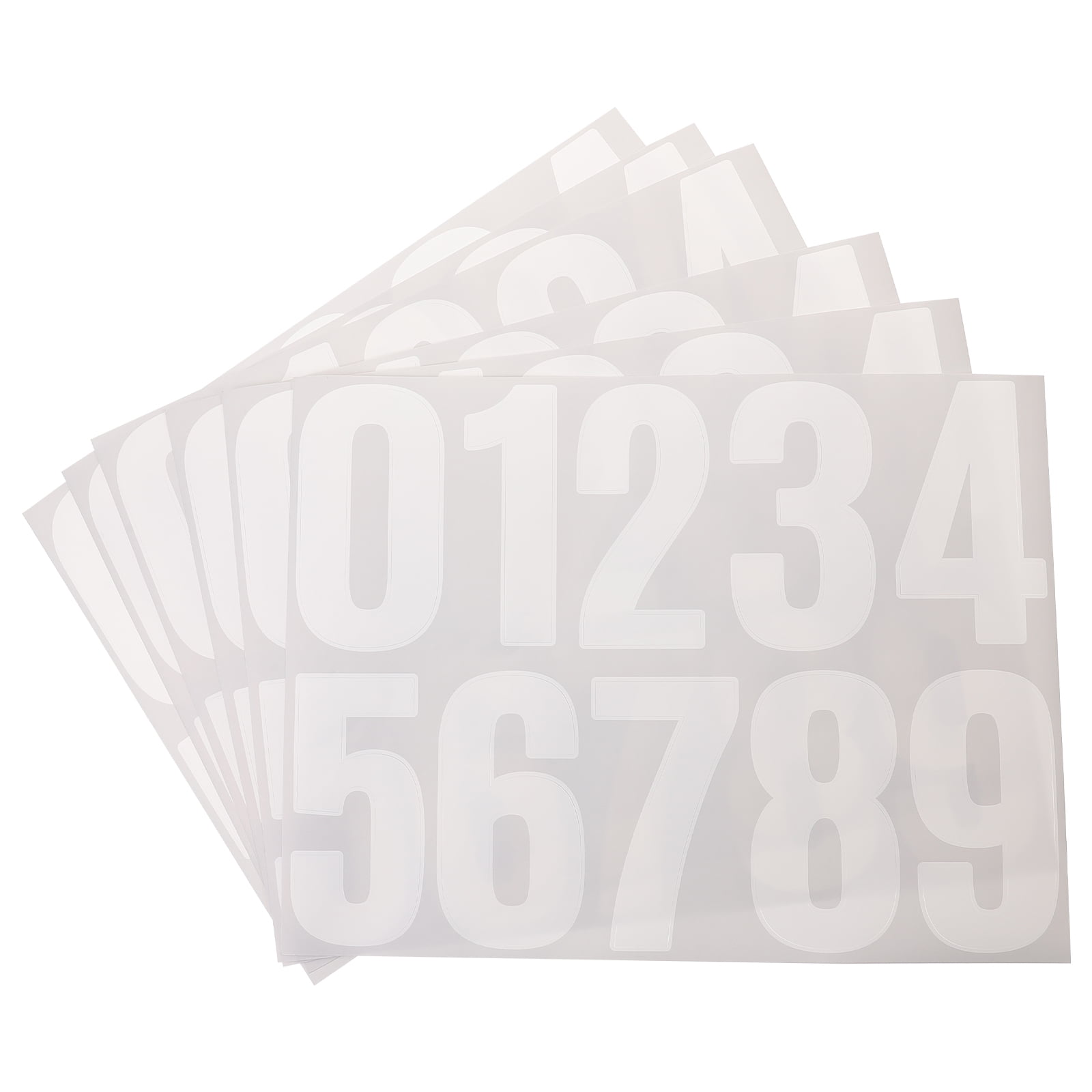 6 Sheets Large Number Stickers Adhesive Numbers Stickers for Garbage
