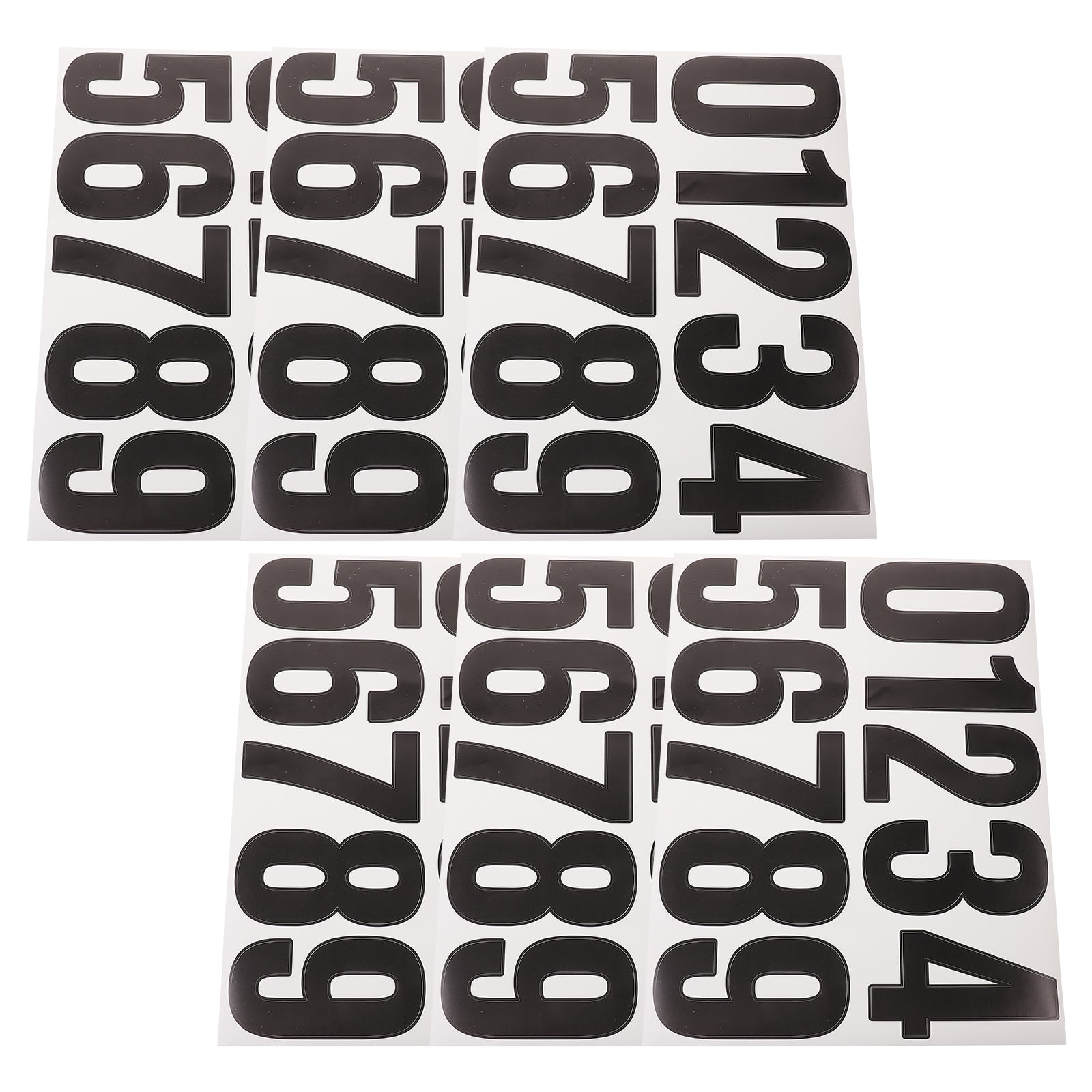 6 Sheets Large Number Stickers Adhesive Numbers Stickers for Garbage