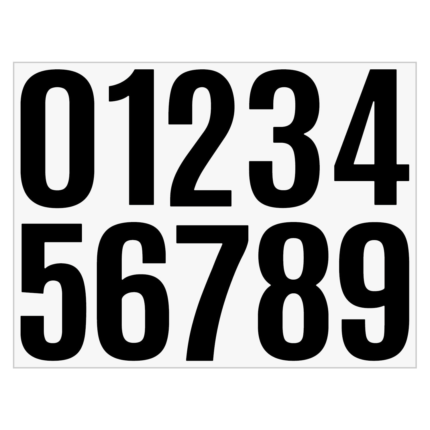 6 Sheets Large Number Stickers Adhesive Numbers Stickers for Garbage