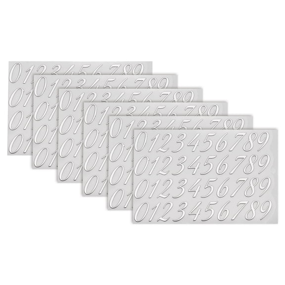 6 Sheets Letter Stickers 0.59" 3D Mini Letter Stickers Alloy Self Adhesive Alphabet Stickers (Silver, Lowercase)