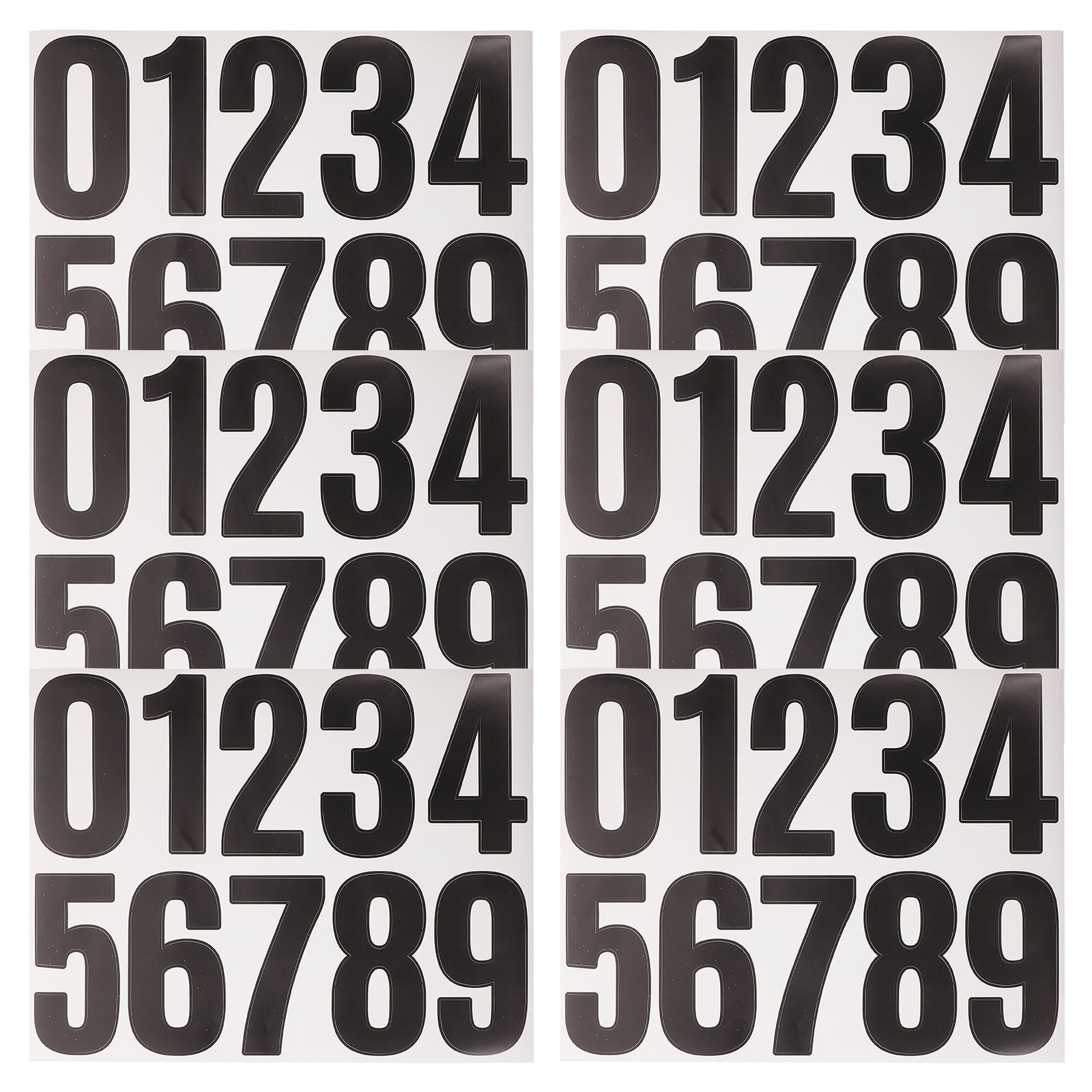 6 Sheets Stickers Address Numbers for Mailbox Libretas De Composicion ...