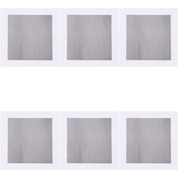 6 Sheets Wall Repair Patch Square Aluminum Drywall Repair Large Hole Patch Cover with Self-Adhesive Mesh Metal Quickly Repair for DIY Ceiling Plaster Wall Holes 7.87x7.87 Inch