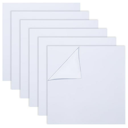 6 Sheets White ABS Plastic Sheet 9.8x9.8 Inch ABS Plastic Panel 0.5mm Thick Hard Plastic Sheet Polystyrene Flexible Plastic Board Sheet for Building Model Material Supplies