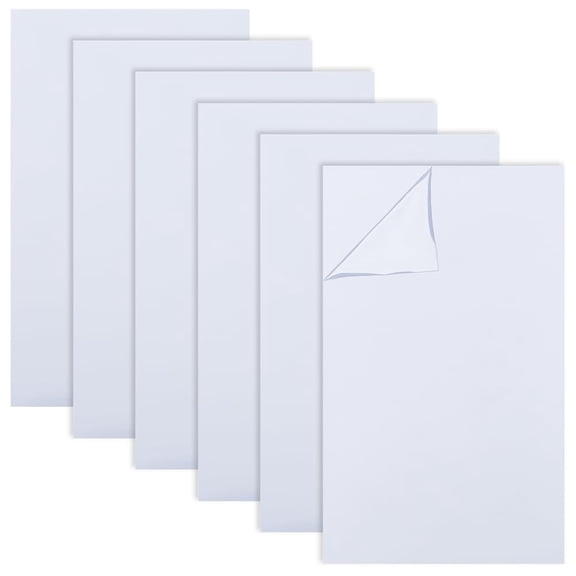 6 Sheets White Plastic Sheet 9.8x5.9 Inch Plastic Panel 0.5mm Thick Hard Plastic Sheet Polystyrene Flexible Plastic Board Sheet