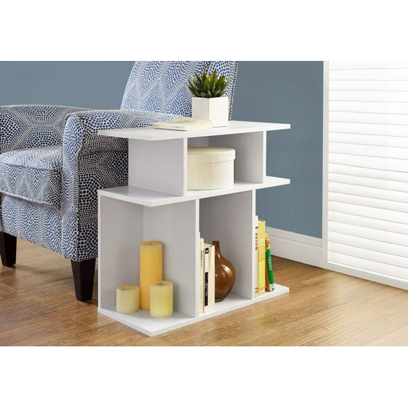 6 Shelf Accent Table for Living & Bedroom - White - Contemporary