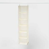 6 Shelf Hanging Closet Organizer Tan