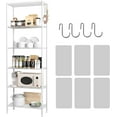 thumbnail image 1 of 6-Shelving Unit, Adjustable Wire Shelving, Metal Wire Shelf with Shelf Liners and Hooks for Kitchen, Closet, Bathroom, Laundry, White, 21" W x 11" D x 69" H, 1 of 14
