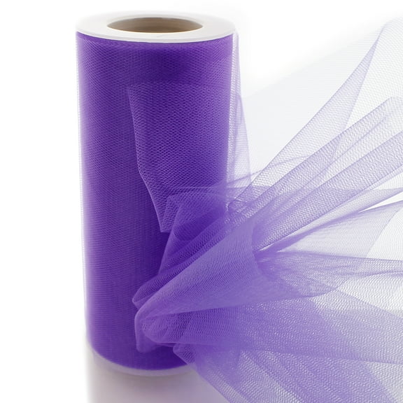 6" Shimmer Tulle Purple 25 Yard