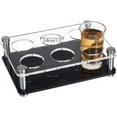thumbnail image 1 of 6 Shot Glass Tray Holder Glasses Serving Tray Acrylic Wine Glasses Organizer Rack for Family Party Bar Pub Black (4.6×6.7×2 inch) Inner Diameter: 3.8 cm, 1 of 9