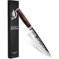 thumbnail image 1 of Shun Premier 6" Chef's Knife, Handcrafted Japanese Kitchen Knife for Professional and Home Chefs, VG-MAX Core with Damascus Stainless Steel Cladding, Pakkawood Handle, 1 of 7