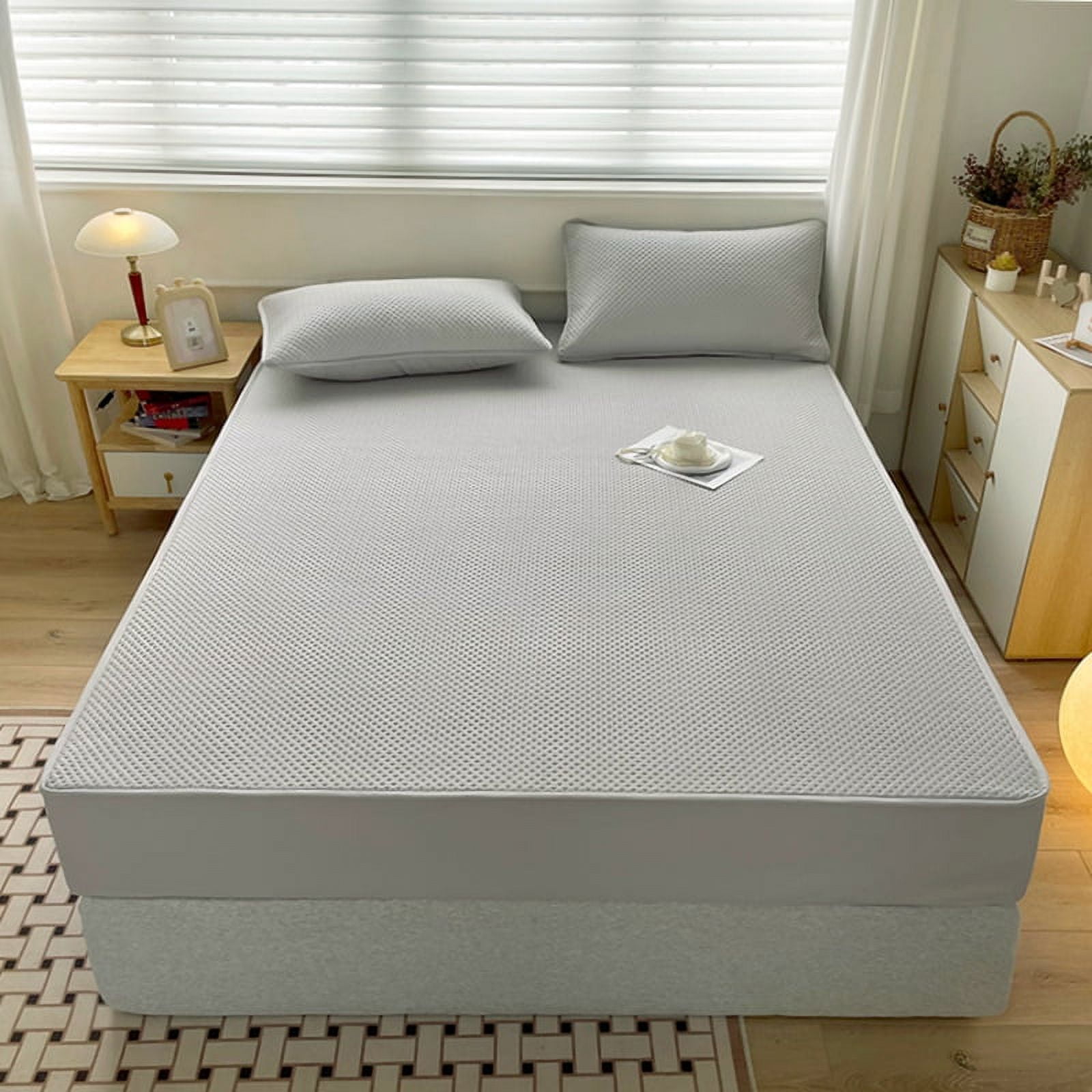 Premium Waterproof Mattress Cover, Cotton Quilted Bed Protector, A