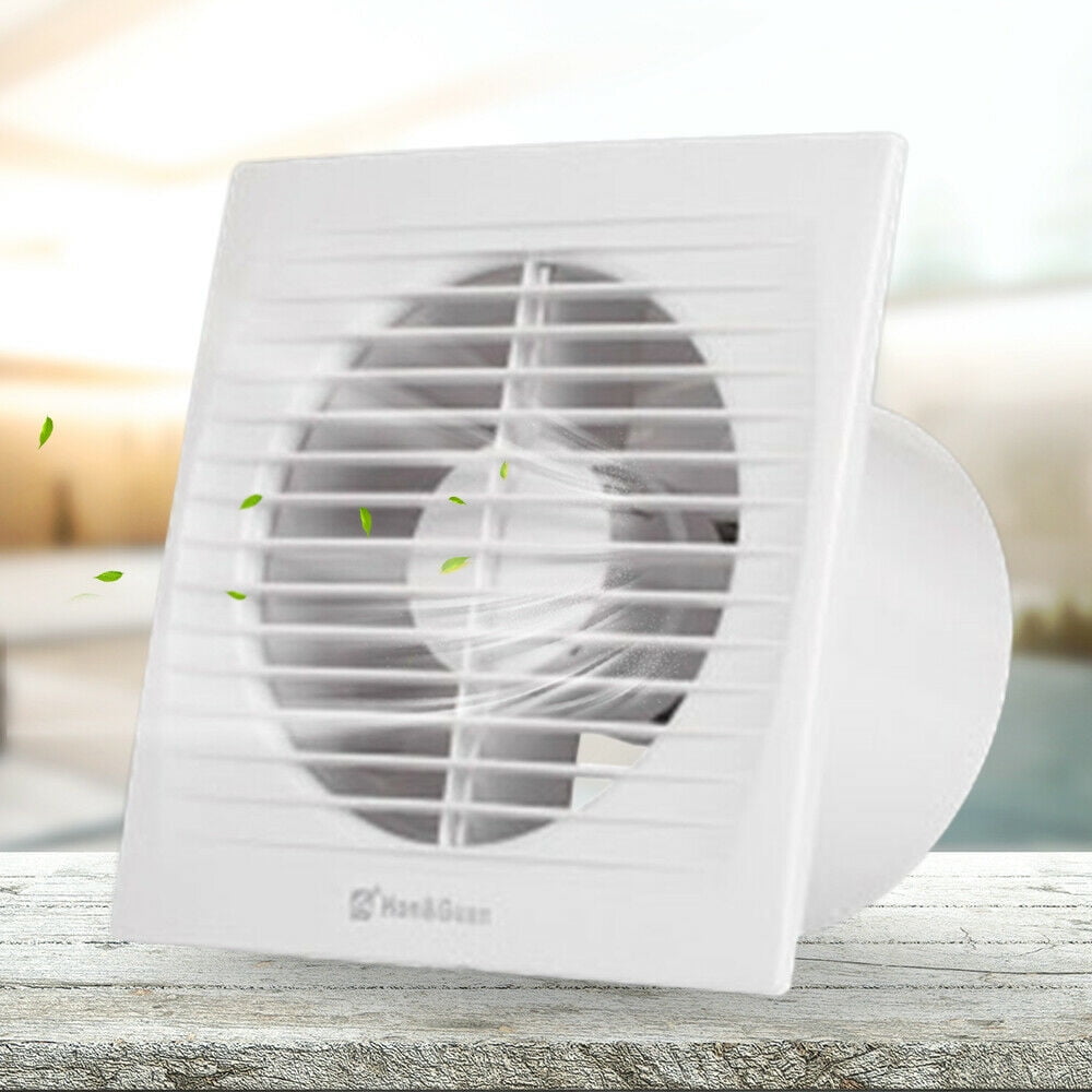 6'' Silent Ventilator Exhaust Vent Fan Ventilation Blower for Bathroom Kitchen 6 inch Exhaust Shutter Fan Wall Mounted Vent Fan Ventilation Extractor Blower Waterproof Mute Exhaust Fan Bathroom