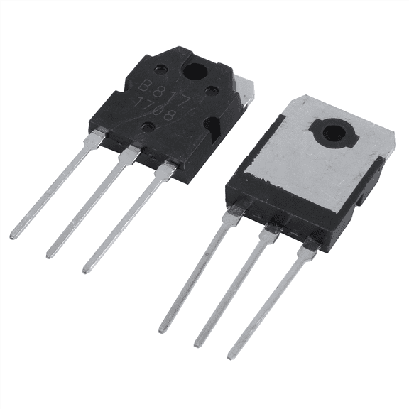 6 Silicon Transistor - D 1047 + B 817, 200 V, 12 A,6 x silicon transistor,Black