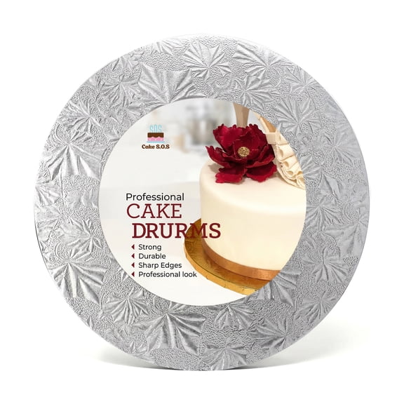 Cake S.O.S 6 Inches Silver Round Cake Drum Board, 1/2 Thick, (1-Pack)