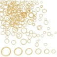 thumbnail image 1 of 340Pcs 14K Gold Plated Brass Jump Ring Open Round Ring Unsoldered Circle Ring Connector Inner Diameter 2-6mm, 1 of 5