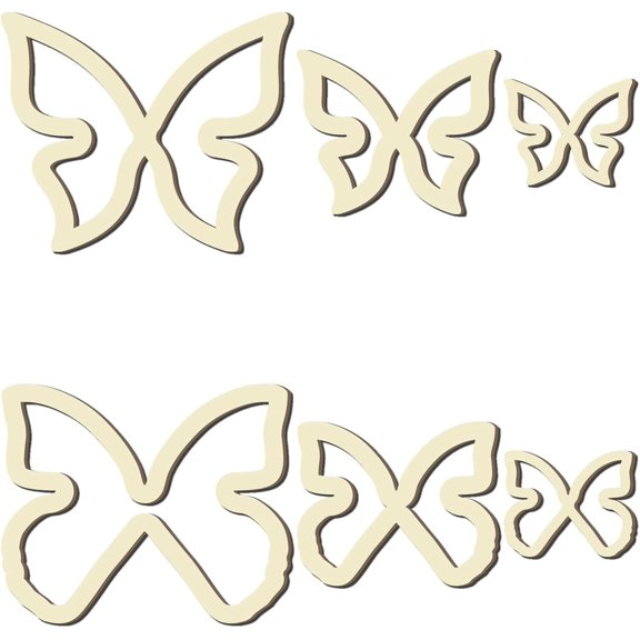 6 Size Butterfly Macrame Cutting Molds Wood Rings Wooden Cutting Template Frame Feather Tassel Dream Catcher Wall Hanging Wreath Tool for DIY Weave Crafts Making Home Decor Colorful DIY