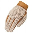 thumbnail image 1 of Heritage Crochet Riding Gloves - Adult Size: Sz 6 Colors: Natural, 1 of 2