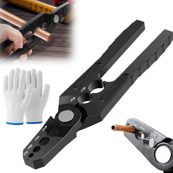 6-Size Manual Pipe Rounding Tool – Repair Pliers for 1/4"-7/8" Copper, Aluminum & Thin Iron Pipes