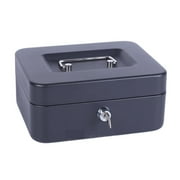 6 Size S Portable Money Safe Box Cash Box With 2 Keys And Tray Lockable Security Safe Box Steel 15x12x8 Cm ,Upgraded Security Combination Lock