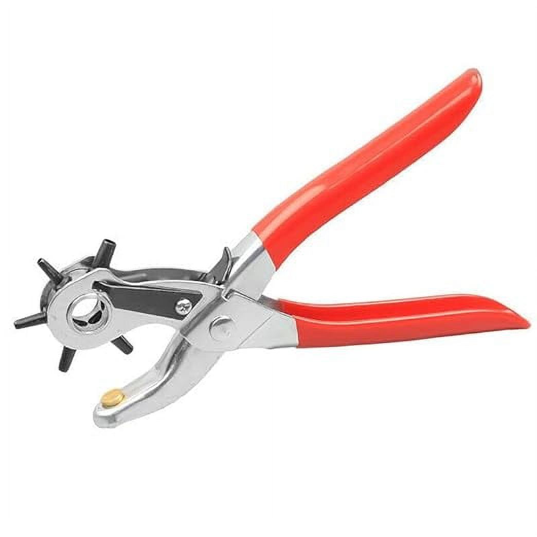 6 Sized 9 inch Heavy Duty Leather Hole Punch Hand Pliers Belt