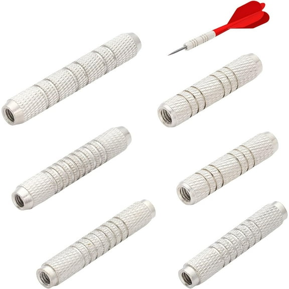 6 Sizes 7-20Grams Darts Replacements Barrels Metal Tip Darts Barrels for Dart Accessories Soft Tip Dart and Steel Tip Darts 32~50mm Length Platinum Silver