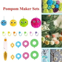 6 Sizes Pompom Device 12 Colours Wool Weaver Needle Pompom Maker Sets, Pompoms Making,DIY Pompoms Craft Doll Making Kits,Pom Pom Maker Knitting Loom,Hand Tools Kits,Springtok