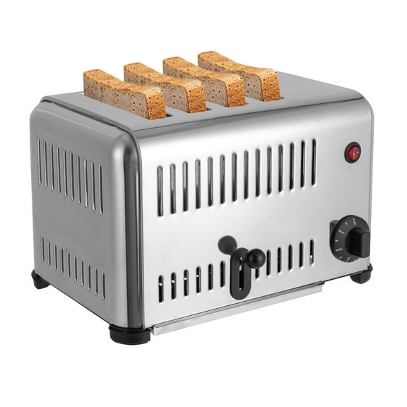 6 Slice Toaster with Wide Slots Commercial Toasters for Restaurant Bread Baking Machine 1680W Stainless Steel Toaster Countertop for Toast, Sandwiches, Meatloaf
