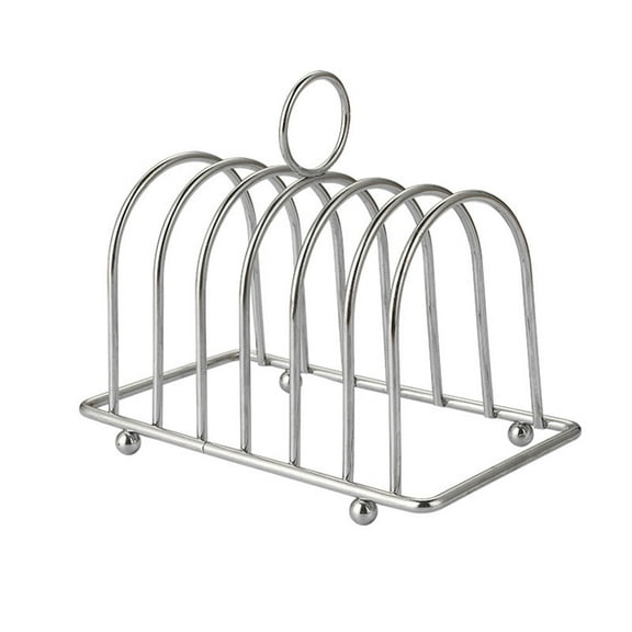 6 Slices Slot Bread Rack Stainless Steel Bread Holder Nonstick Loaf Stand Cooling Grid Kitchen Pancakes Holder