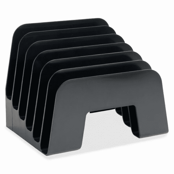 6-Slot Inclined Desk Step Sorter for Files and Mail