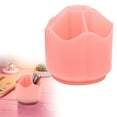 thumbnail image 1 of 6 Slot Makeup Brush Holder Plastic Makeup Brush Organizer Versatile Desk Organizer Pen Holder for Desk Pencil Case Pencil Holder Crayon Box Marker Holder for Home Office Desk Accessories Light Pink, 1 of 6