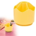 thumbnail image 1 of 6 Slot Makeup Brush Holder Plastic Makeup Brush Organizer Versatile Desk Organizer Pen Holder for Desk Pencil Case Table Pencil Holder Crayon Box Marker Holder for Home Office Desk Accessories Yellow, 1 of 7
