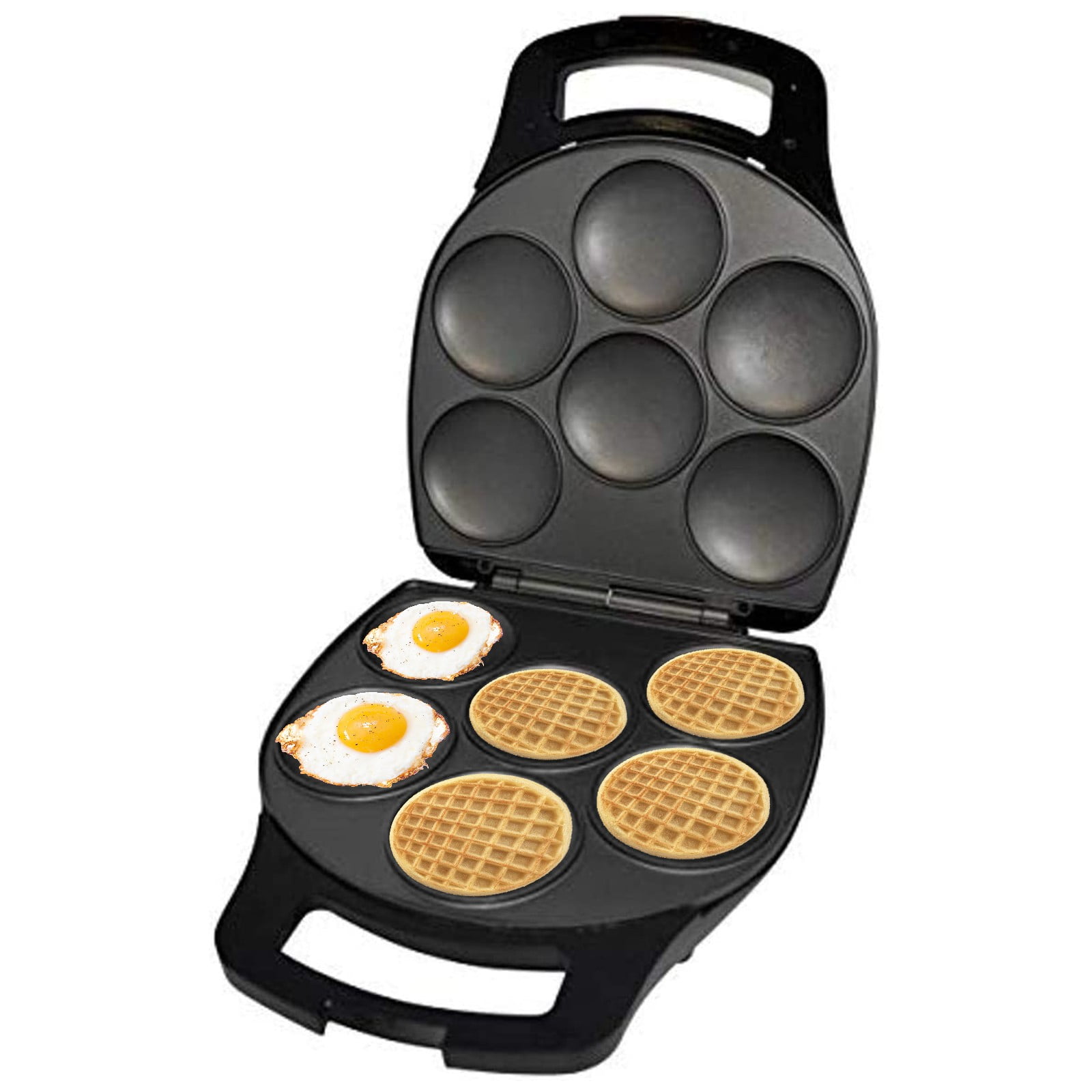 SugarWhisk Double Mini Pancakes Maker Machine, Arepa Maker, Electric  Pancake Maker Griddle, Ideal for Pancakes, Cookies, Eggs, Arepas &  Breakfast