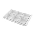 thumbnail image 1 of 6 Slot Snack And Fruit Serving Tray Removable Individual Compartments Multi Compartment Organizer Easy To Clean, 1 of 6