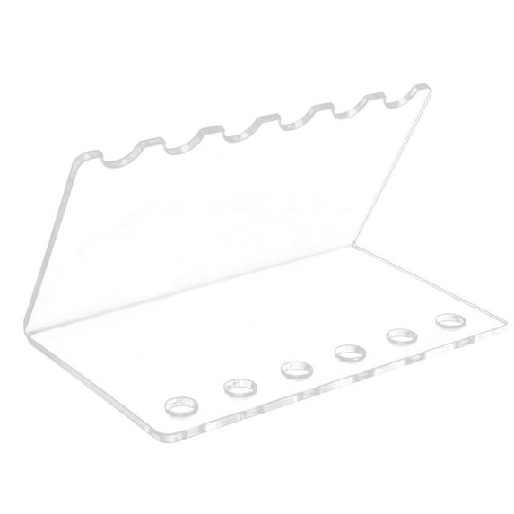 6 Slots Makeup Brush Rack Pen Holder Desk Storage Portable Display Stand Plastic For Home School With Holes Vertical Durable