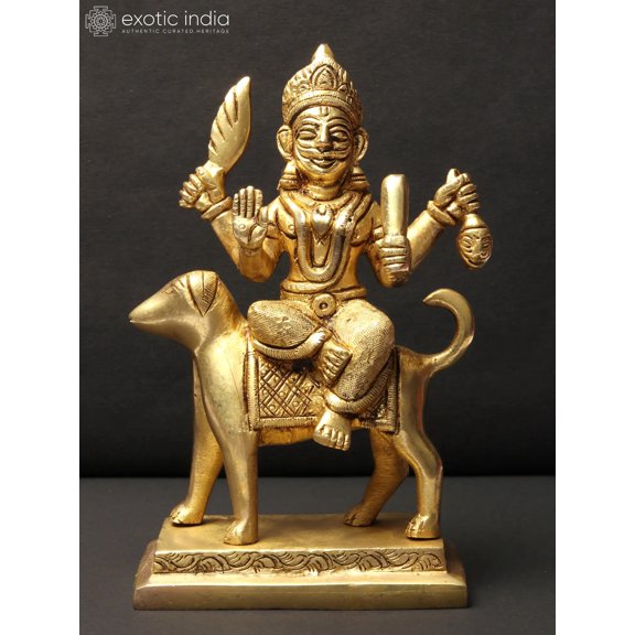 6" Small Brass Goddess Hadkai Statue