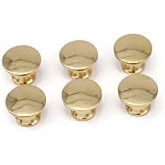 6 Small Knobs Solid Polished Brass Miniature Drawer Knob Antique 1/2
