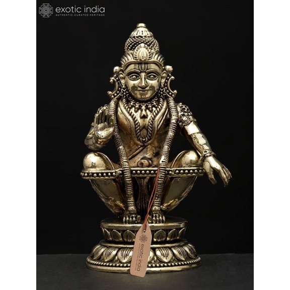 6" Small Supefine Ayyappan | Brass Statue