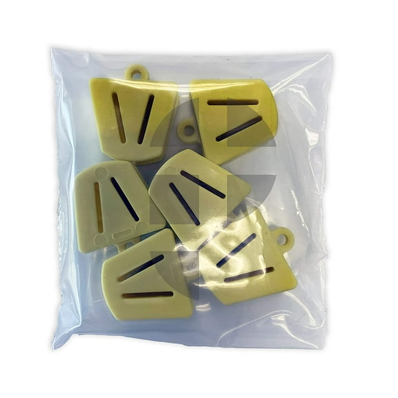 6 Small Yellow Autoclave Mouth Props Dental Silicone Pediatric Bite Blocks, 1 Bag