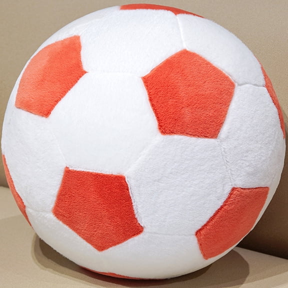 6" Soccer Ball Stuffed Animals Cartoon Sport Plush Toys Cuddly Plush Doll High Quality Soft Huggable Stuffed Plush Toys(Red)